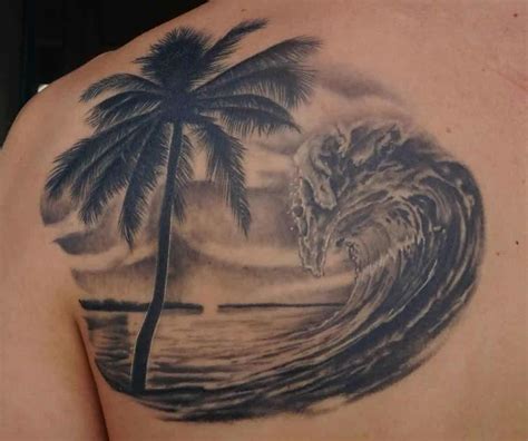 playa tatuajes de palmeras|100 inspiradores tatuajes de palmeras